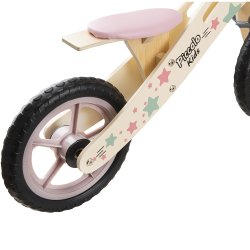 Rowerek biegowy drewniany Różowy