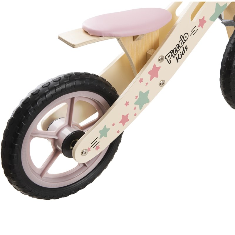 Rowerek biegowy drewniany Różowy