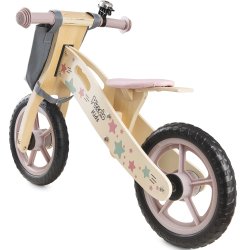 Rowerek biegowy drewniany Różowy