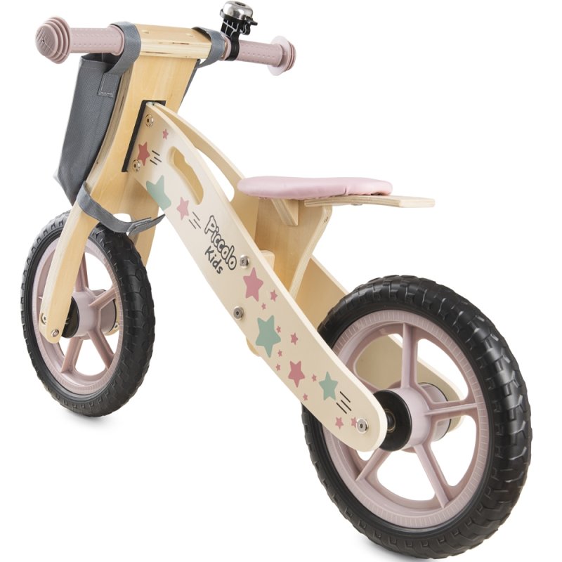 Rowerek biegowy drewniany Różowy