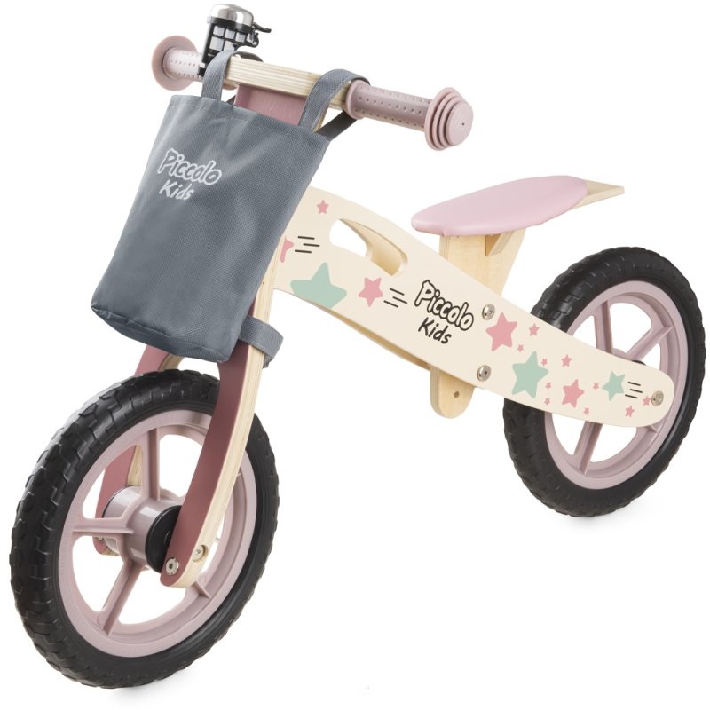 Rowerek biegowy drewniany Różowy