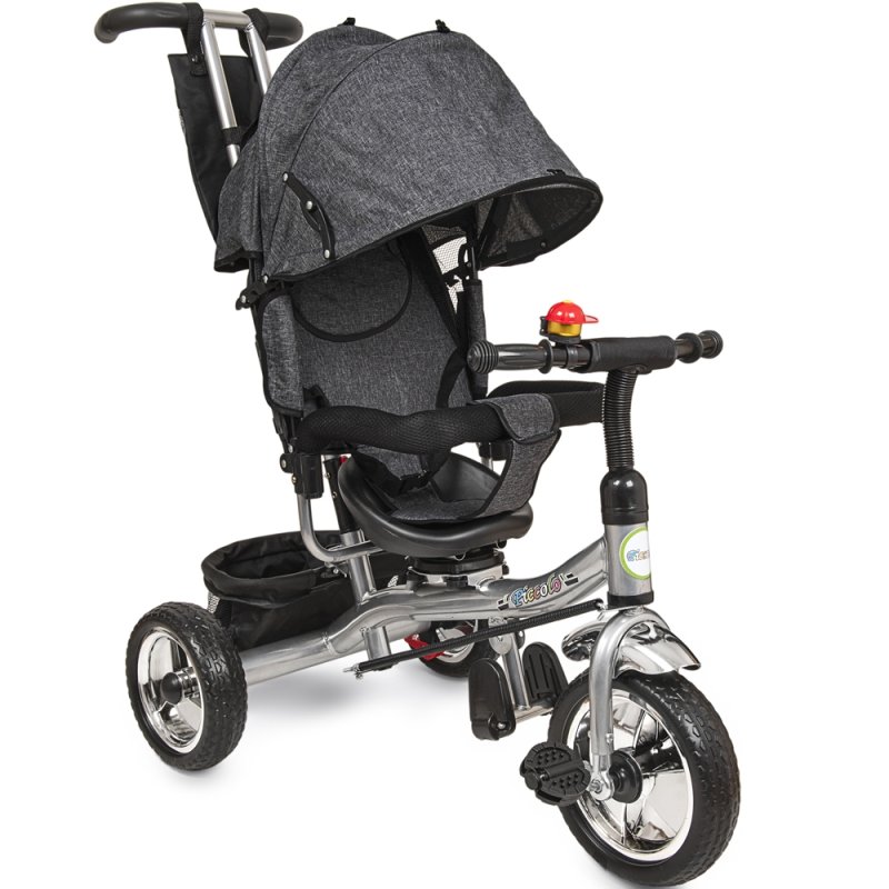 SDH174 Rowerek trójkołowy z daszkiem Grafitowy