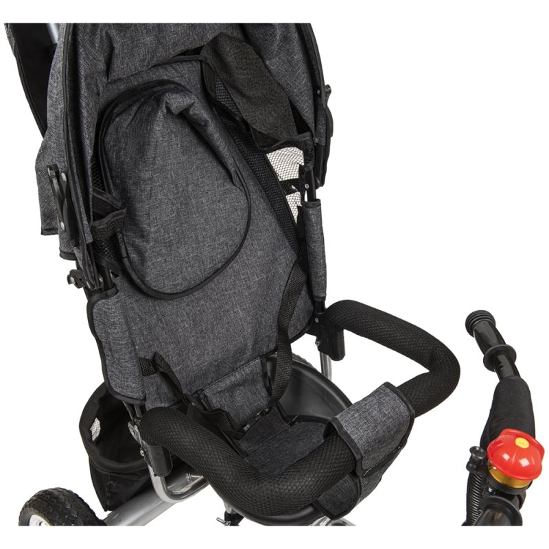 SDH174 Rowerek trójkołowy z daszkiem Grafitowy