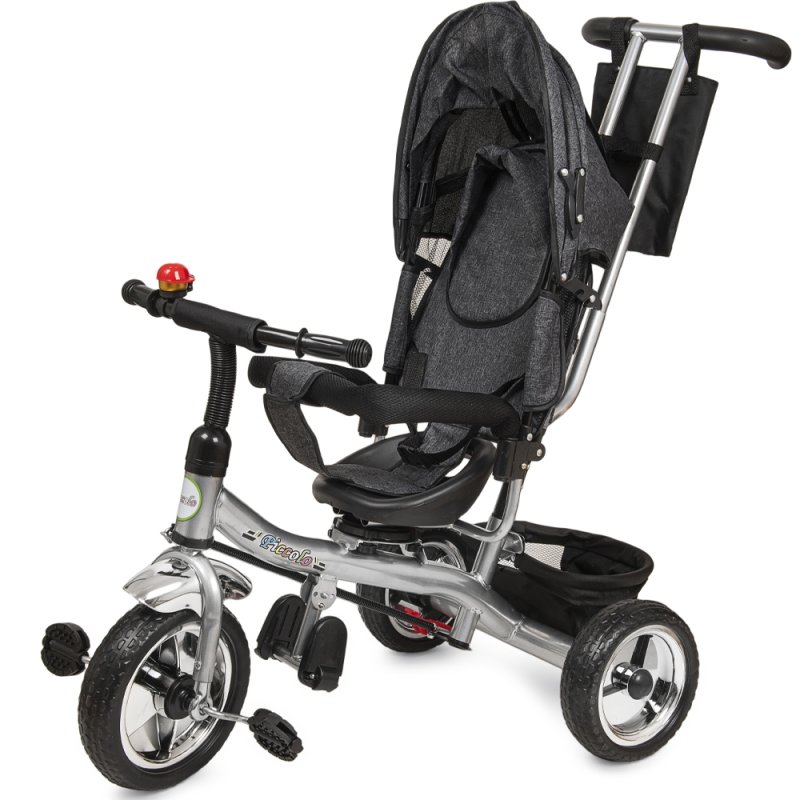 SDH174 Rowerek trójkołowy z daszkiem Grafitowy