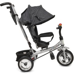 SDH174 Rowerek trójkołowy z daszkiem Grafitowy