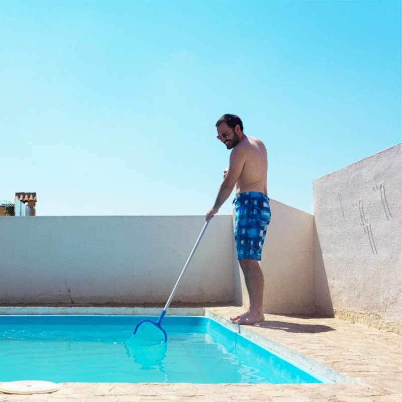 Siatka do wyławiania nieczystości z basenu + Kijek