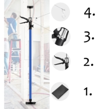 Rozpórka do montażu drzwi, futryn oraz podnośnik do mocowania płyt gk rozpierak 2w1 2 sztuki