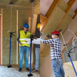 Rozpórka do montażu drzwi, futryn oraz podnośnik do mocowania płyt gk rozpierak 2w1 2 sztuki