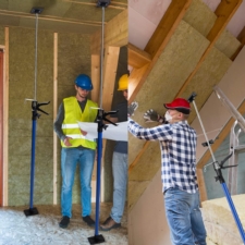 Rozpórka do montażu drzwi, futryn oraz podnośnik do mocowania płyt gk rozpierak 2w1 2 sztuki