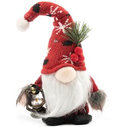 Skrzat świąteczny stojący z lampką