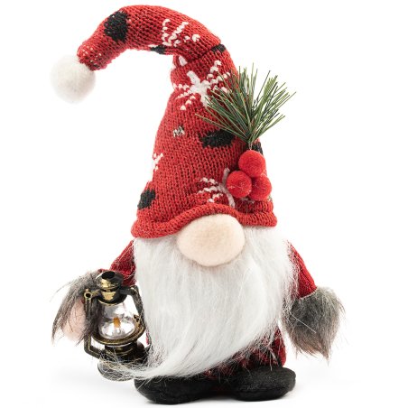 Skrzat świąteczny stojący z lampką