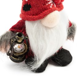 Skrzat świąteczny stojący z lampką