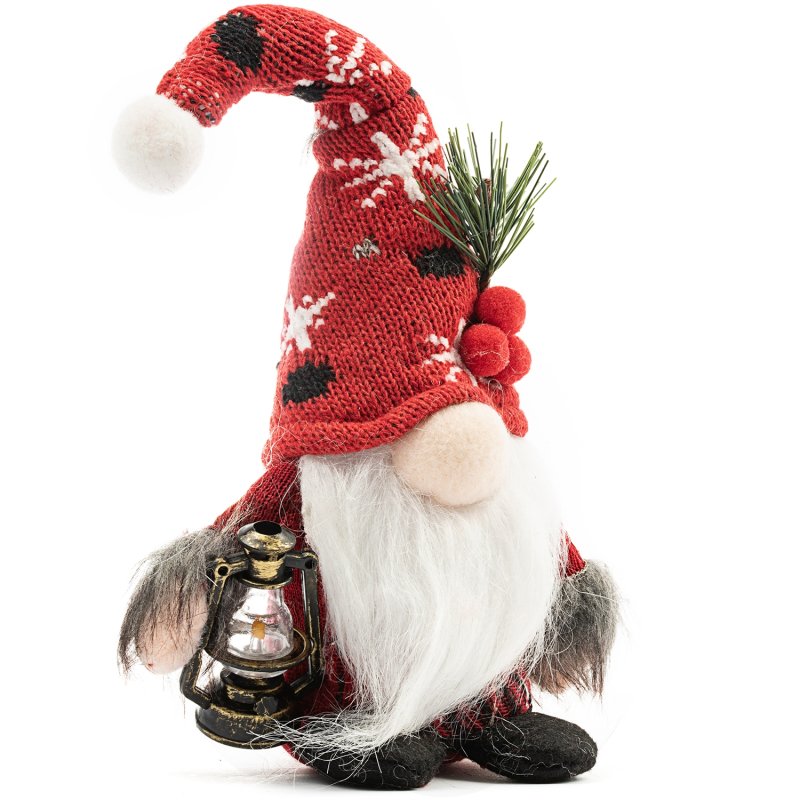Skrzat świąteczny stojący z lampką