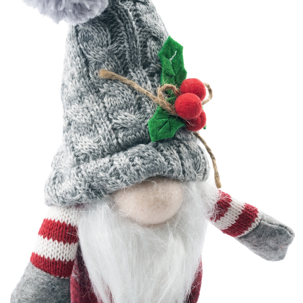 Skrzaty świąteczne siedzące gnomy Pani i Pan Mikołaj