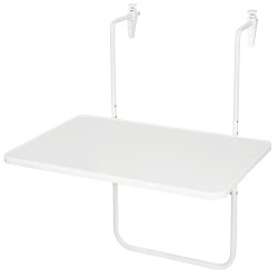 Stolik balkonowy zawieszany 60x40cm biały