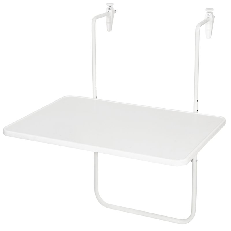 Stolik balkonowy zawieszany 60x40cm biały