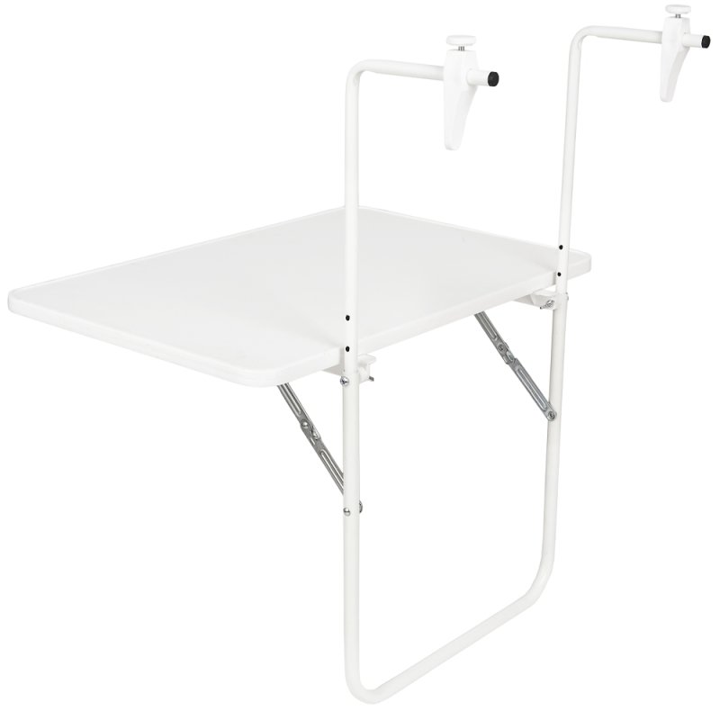 Stolik balkonowy zawieszany 60x40cm biały