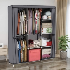 Szafa materiałowa składana 6 półek + 3 wieszaki