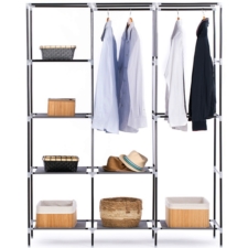 Szafa materiałowa składana 6 półek + 3 wieszaki