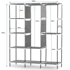Szafa materiałowa składana 6 półek + 3 wieszaki