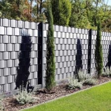 Taśma ogrodzeniowa HARD do paneli ogrodzeniowych 19cm x 26m 1200g/m2 UV+ Szary