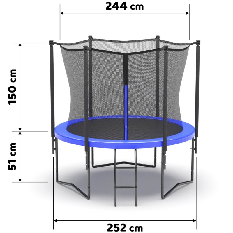 Trampolina ogrodowa + Drabinka 244cm 8ft