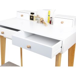 Toaletka kosmetyczna z podświetleniem + Taboret