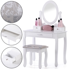 Toaletka kosmetyczna z lustrem + Taboret