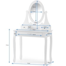 Toaletka kosmetyczna z lustrem + Taboret