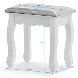 Toaletka kosmetyczna z ruchomym lustrem + Taboret