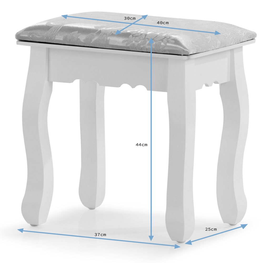 Toaletka kosmetyczna z lustrem + Taboret