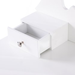 Toaletka kosmetyczna z ruchomym lustrem + Taboret