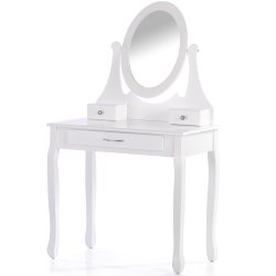 Toaletka kosmetyczna z ruchomym lustrem + Taboret