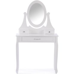 Toaletka kosmetyczna z ruchomym lustrem + Taboret