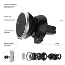 Uchwyt magnetyczny samochodowy do telefonu do kratki okrągły