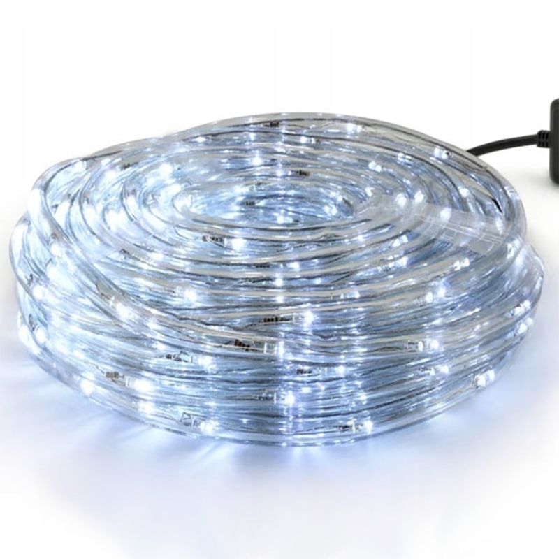 Wąż świetlny zewnętrzny IP44 10m 240LED Biały Zimny