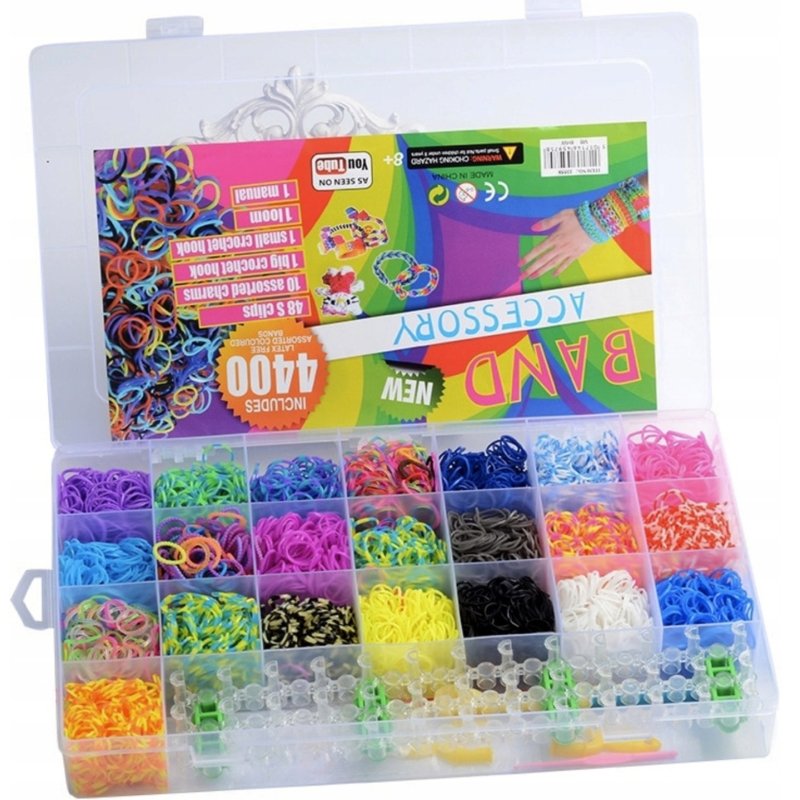 Zestaw gumek do robienia bransoletek