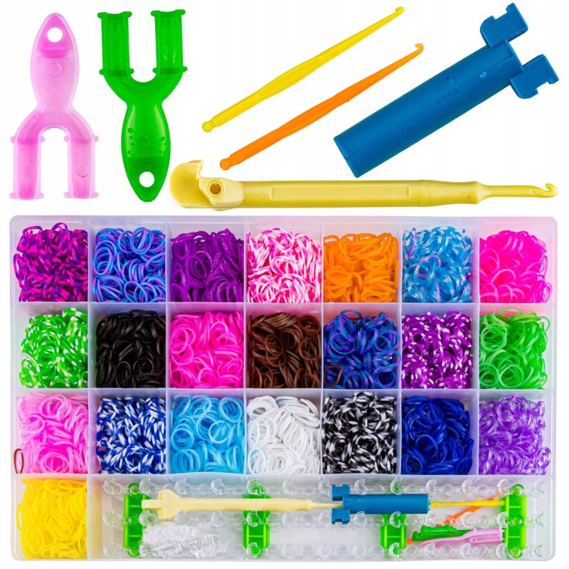 Zestaw gumek do robienia bransoletek