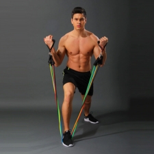 Zestaw 5 gum oporowych do ćwiczeń + Uchwyty + Worek