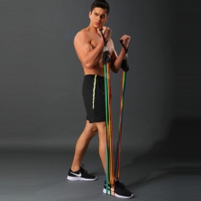 Zestaw 5 gum oporowych do ćwiczeń + Uchwyty + Worek