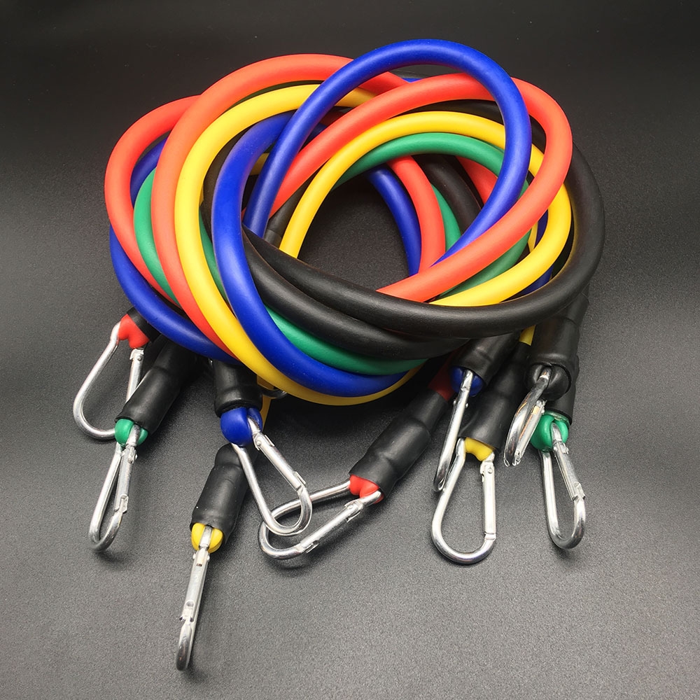 Zestaw 5 gum oporowych do ćwiczeń + Uchwyty + Worek