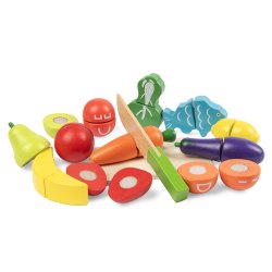 Zestaw drewnianych Owoców i Warzyw do krojenia zapinane na rzep