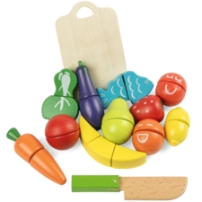 Zestaw drewnianych Owoców i Warzyw do krojenia zapinane na rzep