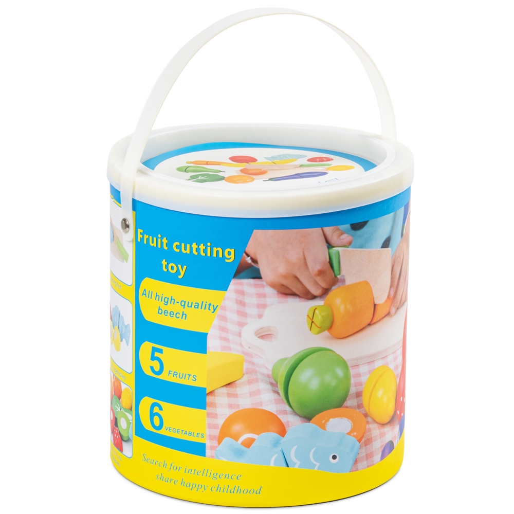 Zestaw drewnianych Owoców i Warzyw do krojenia zapinane na rzep