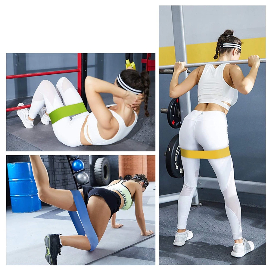 Zestaw 5 taśm gum lateksowych do ćwiczeń fitness + woreczek