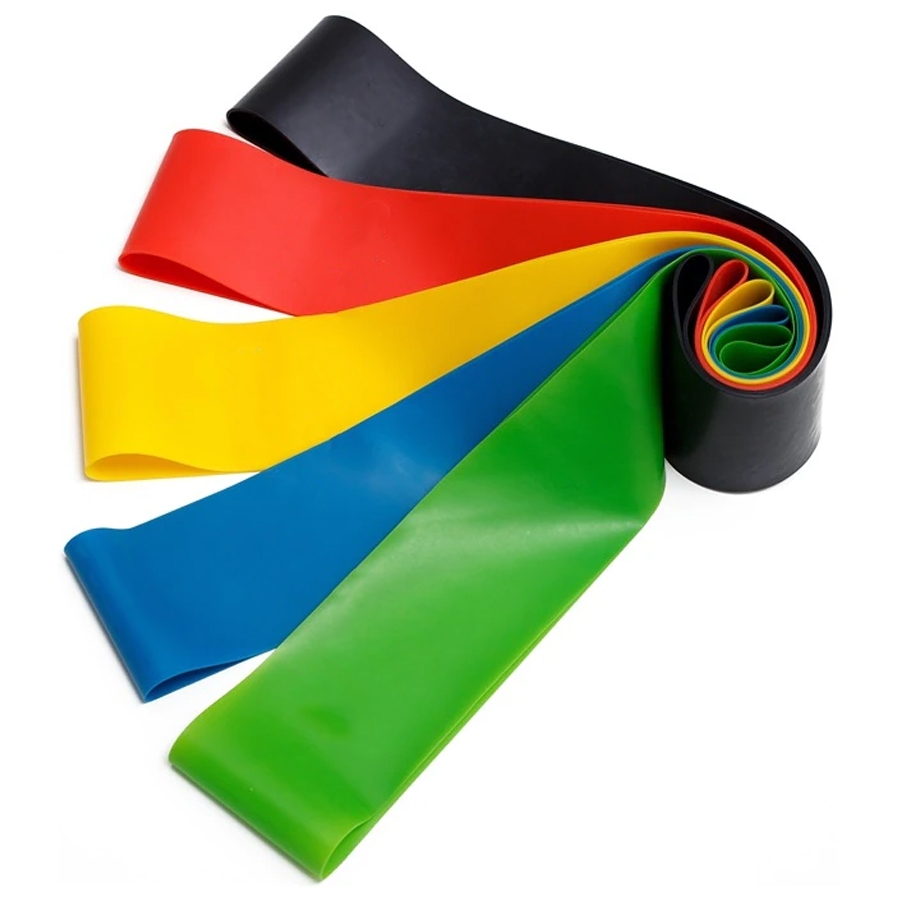 Zestaw 5 taśm gum lateksowych do ćwiczeń fitness + woreczek