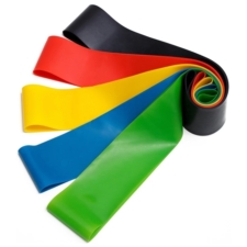 Zestaw 5 taśm gum lateksowych do ćwiczeń fitness + woreczek