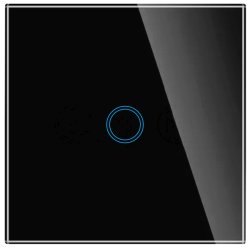 Włącznik światła pojedynczy czarny