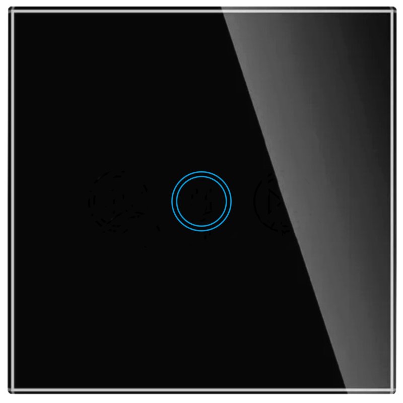 Włącznik światła pojedynczy czarny