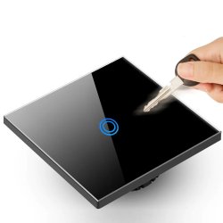 Włącznik światła pojedynczy czarny